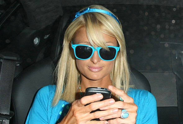 Paris Hilton Texting.