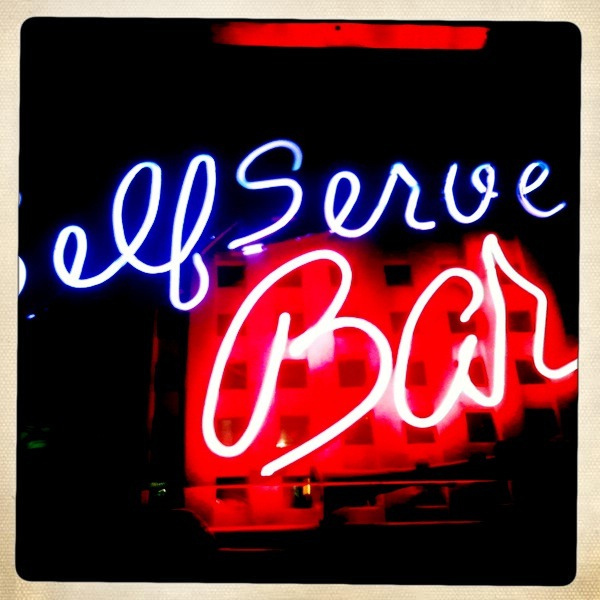 self serve bar neon lights sign - SiliconANGLE