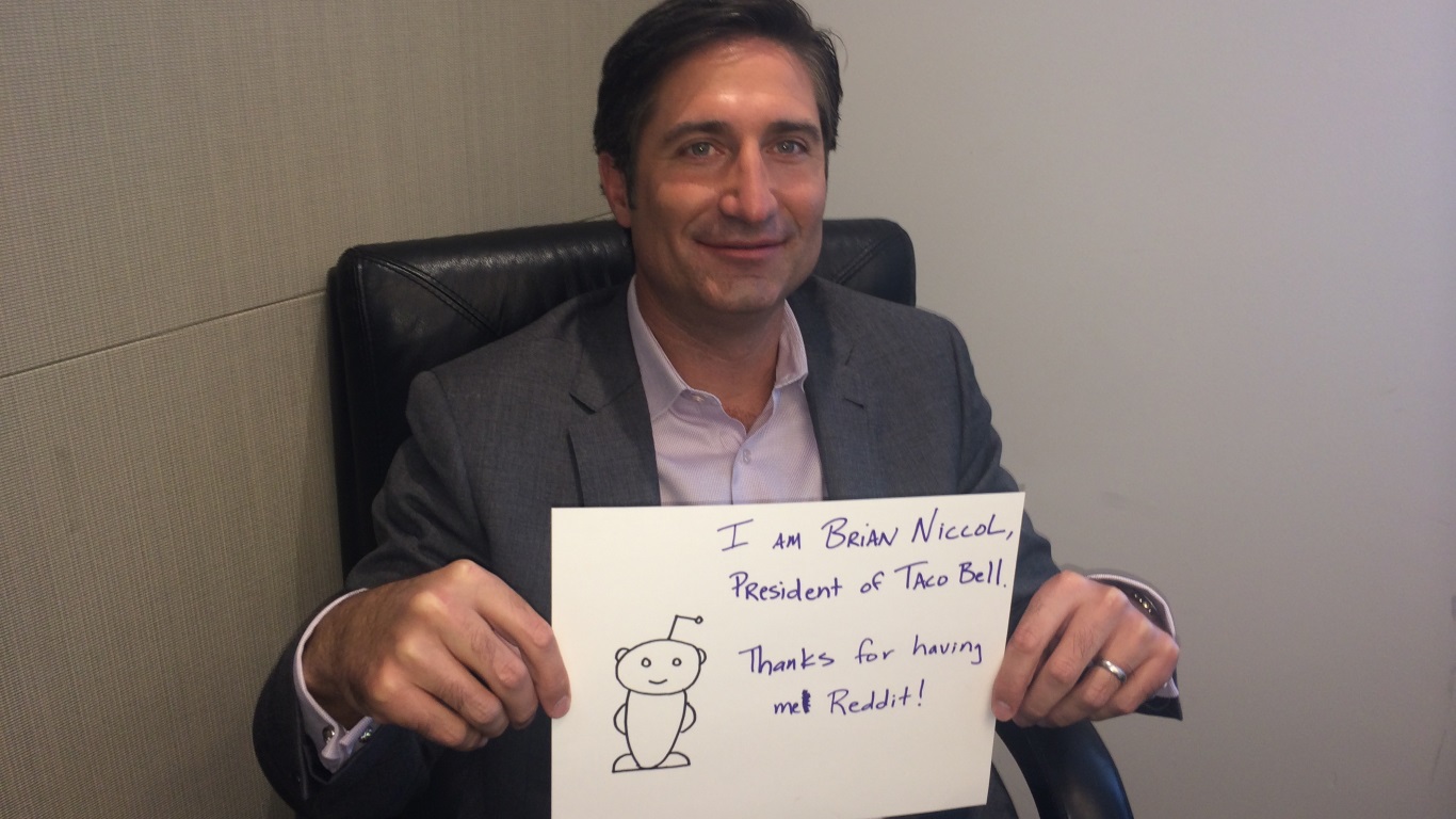 Taco Bell Corp. President Brian Niccol After Doing A reddit AMA