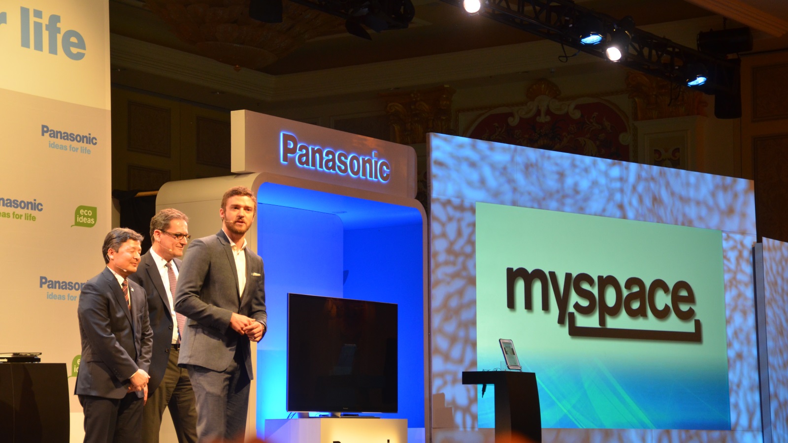 mySpace Owner Justin Timberlake at CES with Panasonic