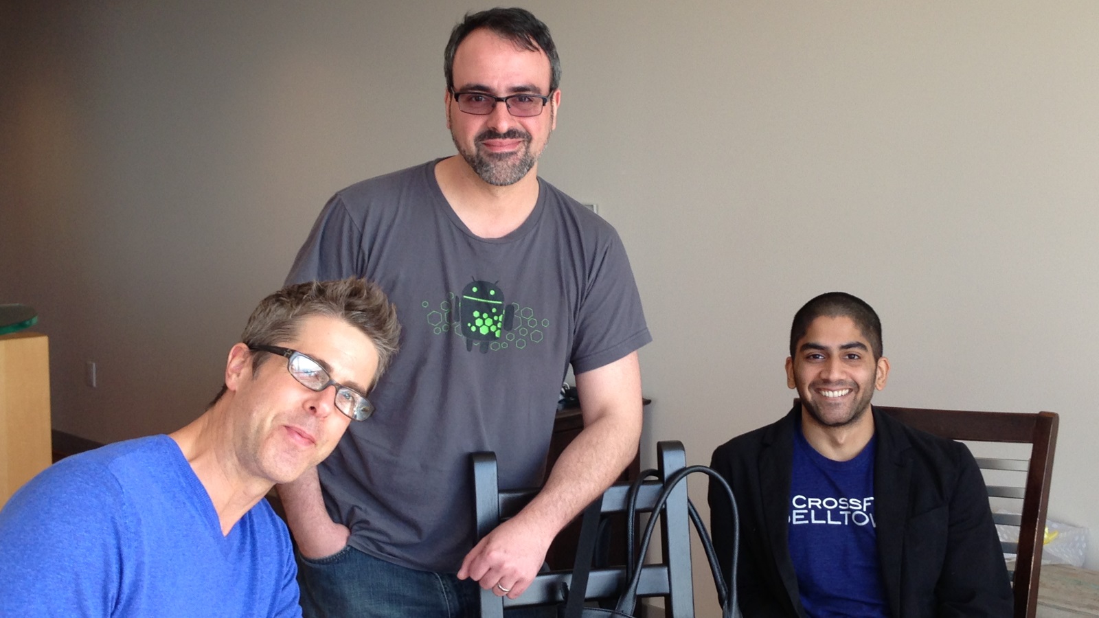 Cyanogen CEO Kirt McMaster (left), lead developer Steve Kondik (center), and vice president of engineering Koush Dutta