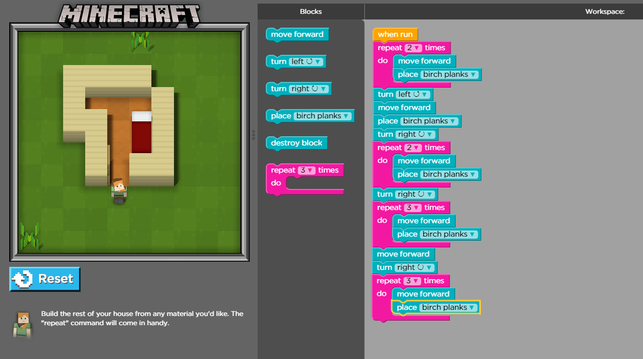 Microsoft and Code.org use Minecraft to teach kids how to code