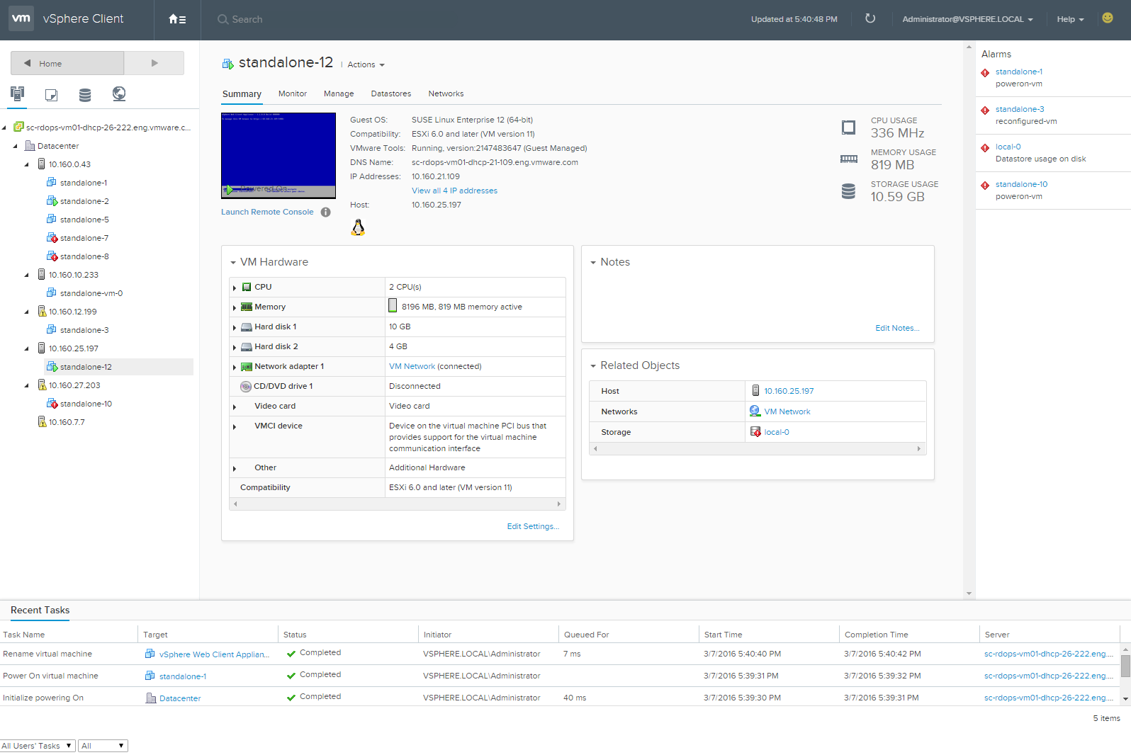 vsphere desktop