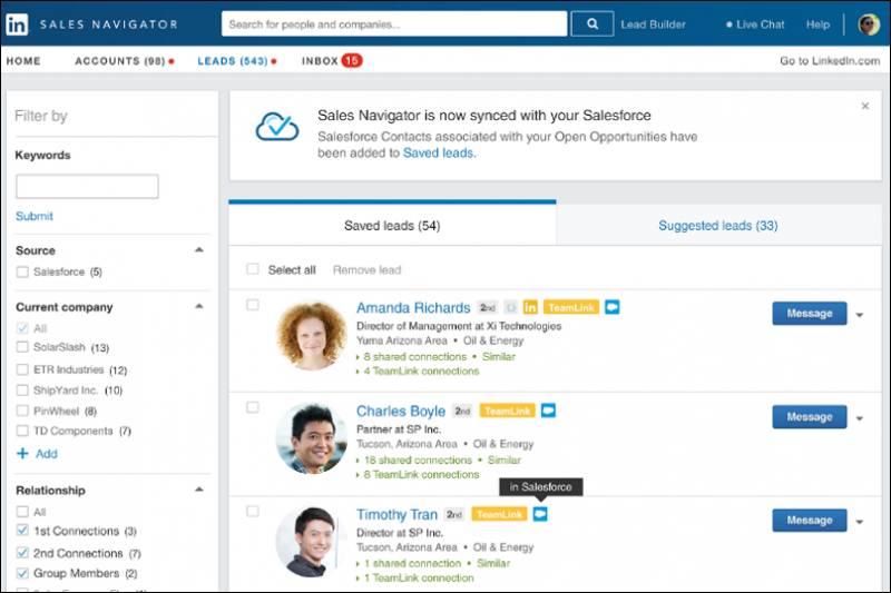 linkedin sales navigator email extractor