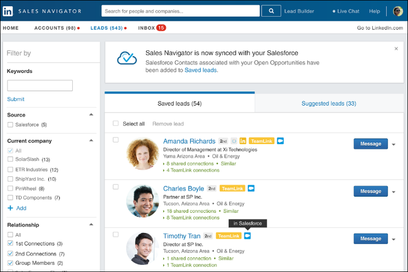 How to Combine the Power of Salesforce and LinkedIn Sales Navigator    Lucidchart Blog