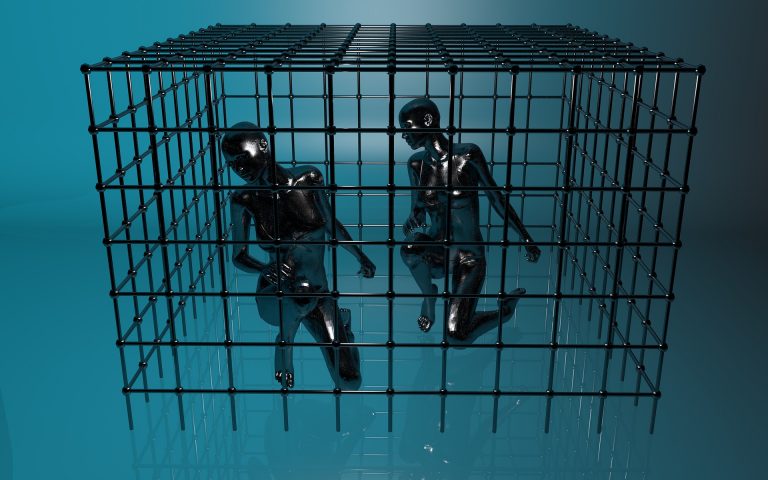 Captive imprisoned locked in