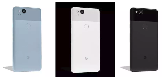 Pixel 2 models available in “Kinda Blue,” “Clearly White” and “Just Black.” Image via Droid Life