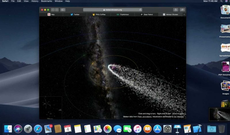 MacOS Mojave in dark mode, demoed at WWDC 2018. Image: Apple
