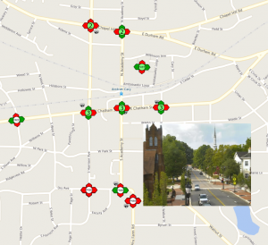 Cary, N.C.'s smart traffic initiative span 112 traffic cameras, over 100 miles of fiber optic cable and 199 traffic signal controllers. Phot: Twon of Cary