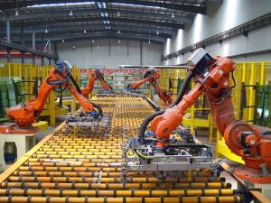 Robots are expected to become more common in factories to enable social distancing Photo: Wikimedia Commons