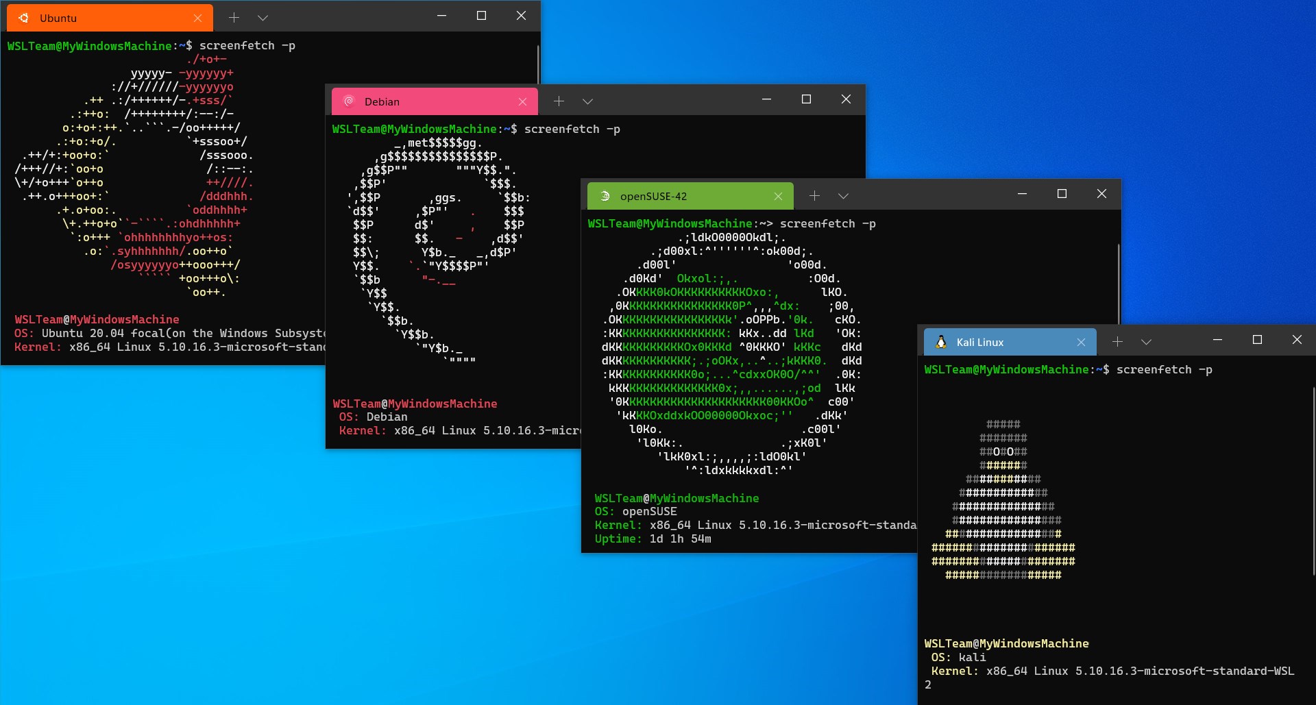 Lancement du sous-système Windows pour Linux dans le Microsoft Store