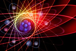 an abstract image of an atom quantum state