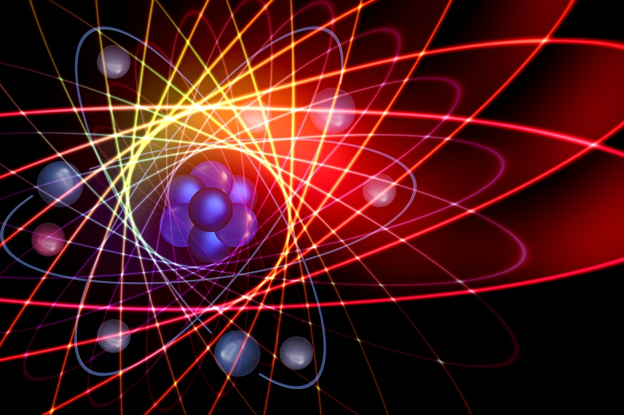an abstract image of an atom quantum state