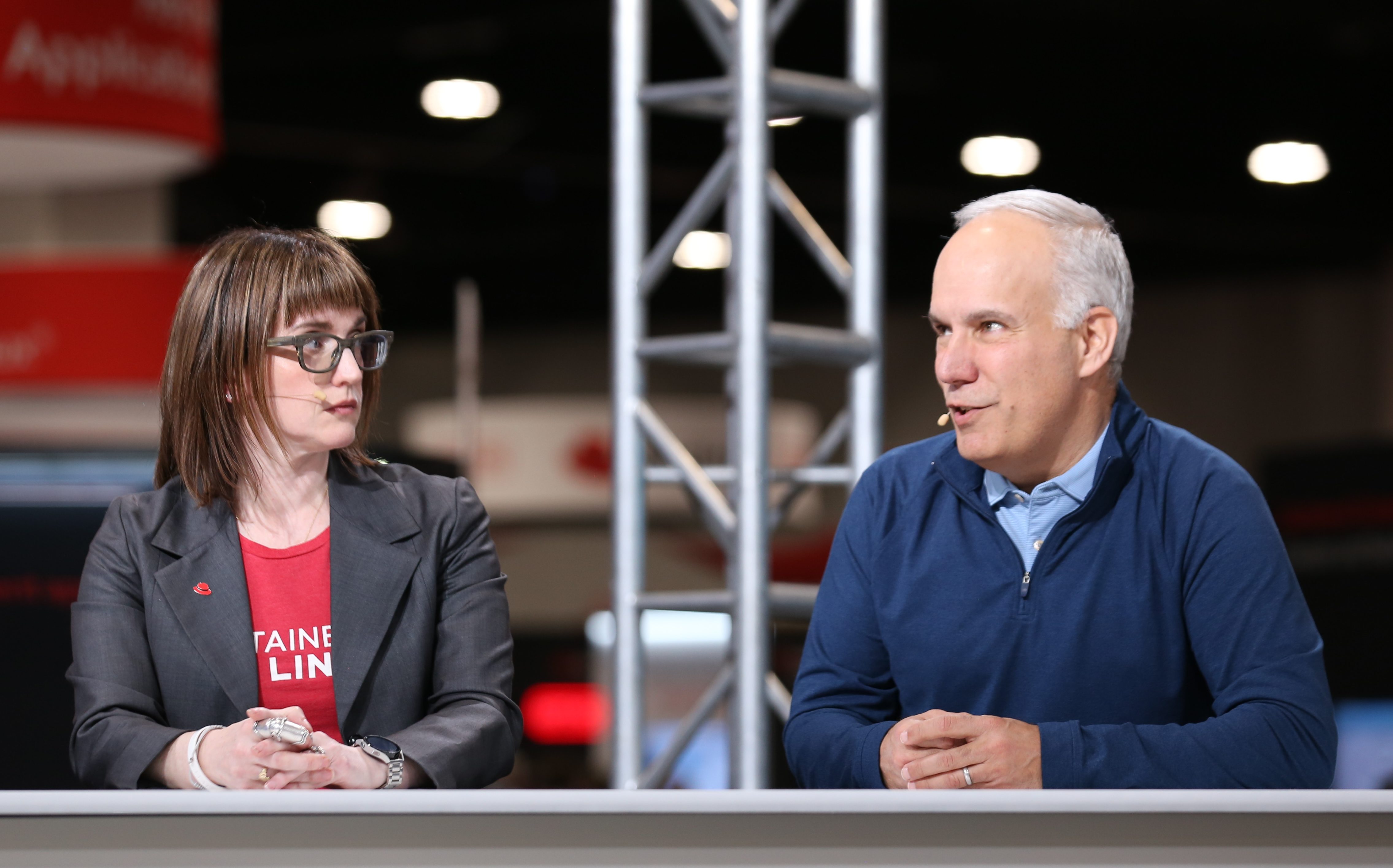 Máirín Duffy, software engineering manager at Red Hat Inc., and Joe Fernandes, vice president and general manager of the gen AI foundation model platforms at Red Hat., talk with theCUBE during Red Hat Summit 2024 about the importance of the generative AI journey.