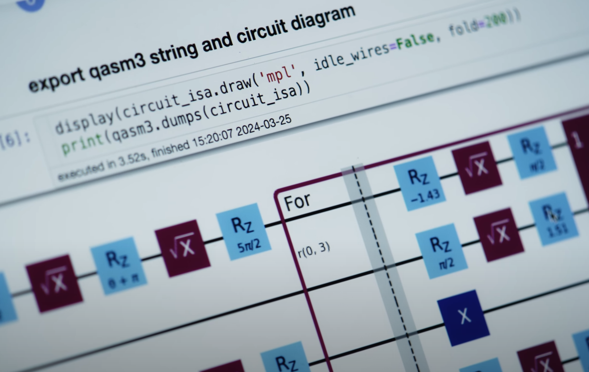 a screenshot of IBM Qiskit qubits transpiled