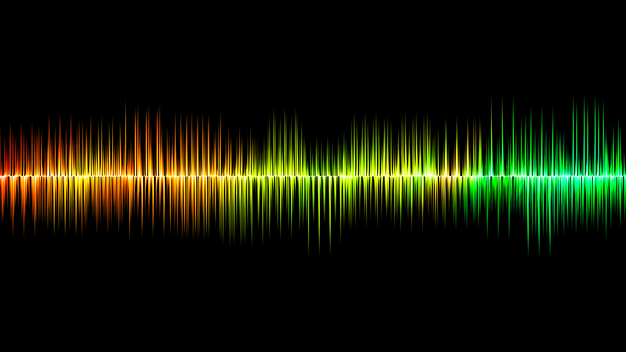 rainbow visual of an audio spectrum voice