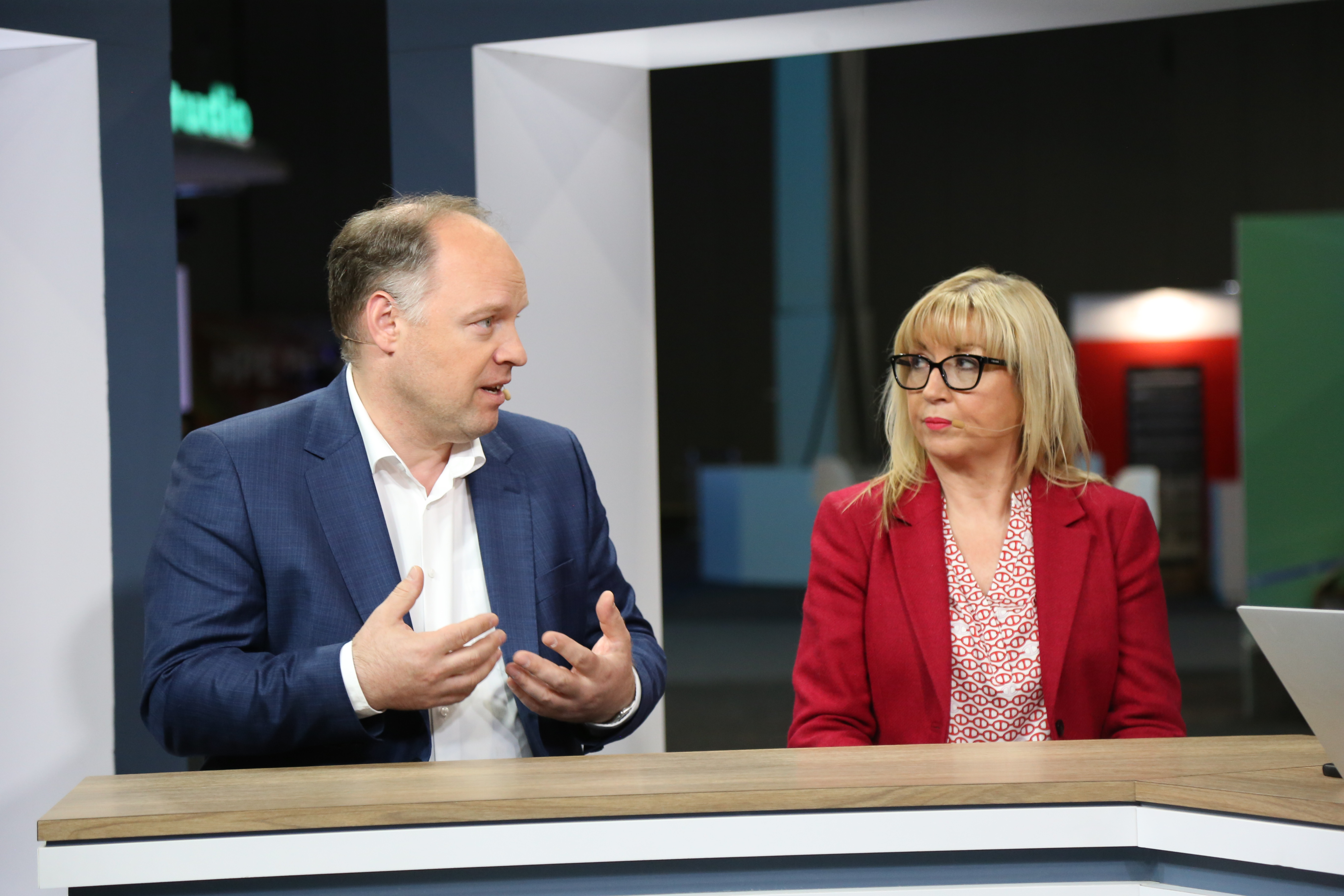 Sue Preston, VP of worldwide advisory and professional services for HPE global sales, and Sune Baastrup, senior VP and CIO of Danfoss, discuss the importance of reducing power consumption at HPE Discover 2024.