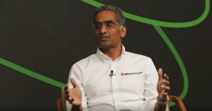 Ram Velaga, senior vice president and general manager of the Core Switching Group at Broadcom Inc., discusses Ethernet during Seize the AI Moment 2024.