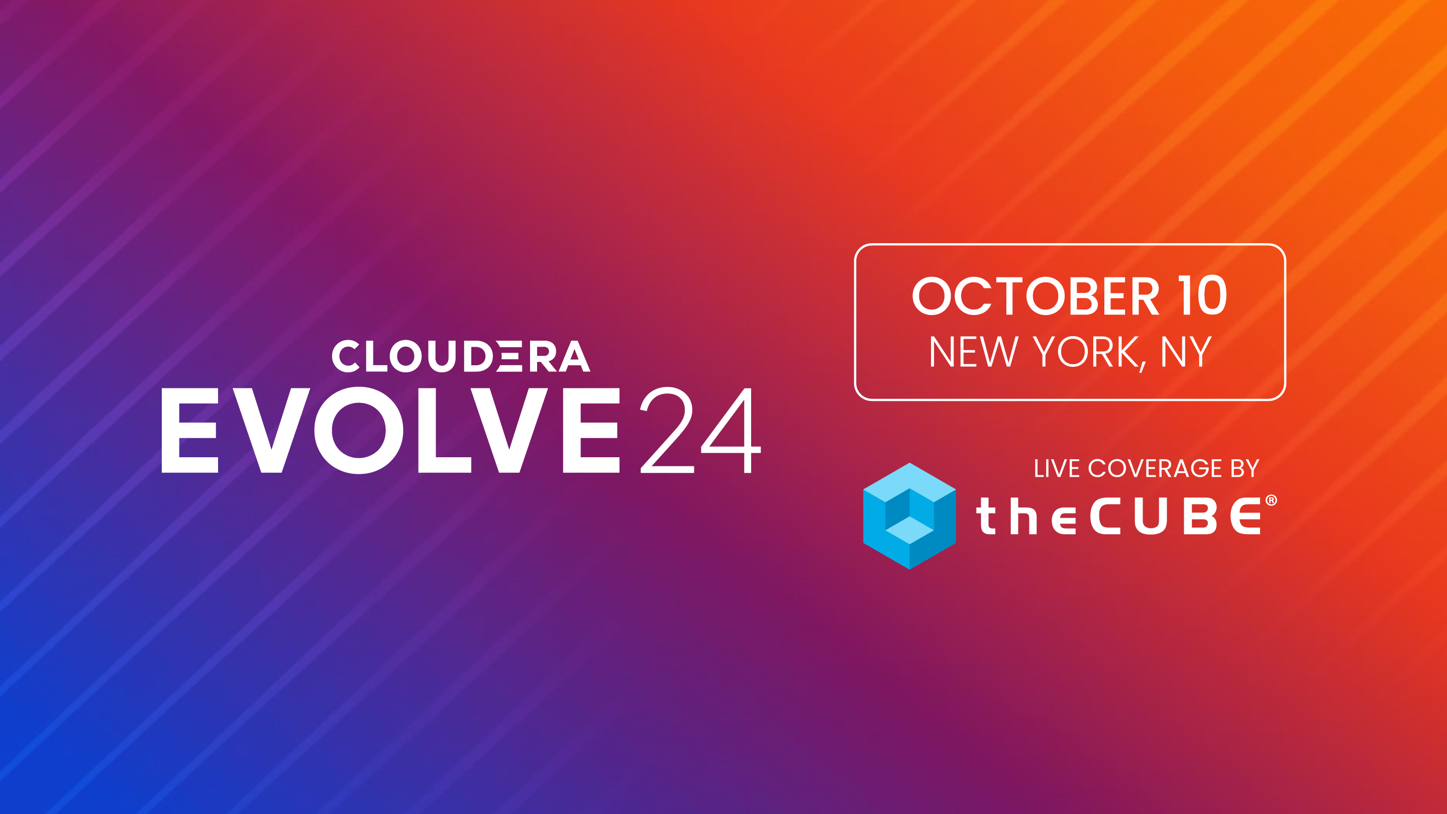 Modern data architecture will be discussed during Cloudera Evolve24.