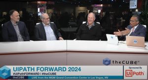 Kyle Short, Dir. at Intel, Motti Finkelstein, CIO at Intel, and Ted Shelton, COO at Inflection AI talk with theCUBE about model deployment during UiPath Forward 2024.