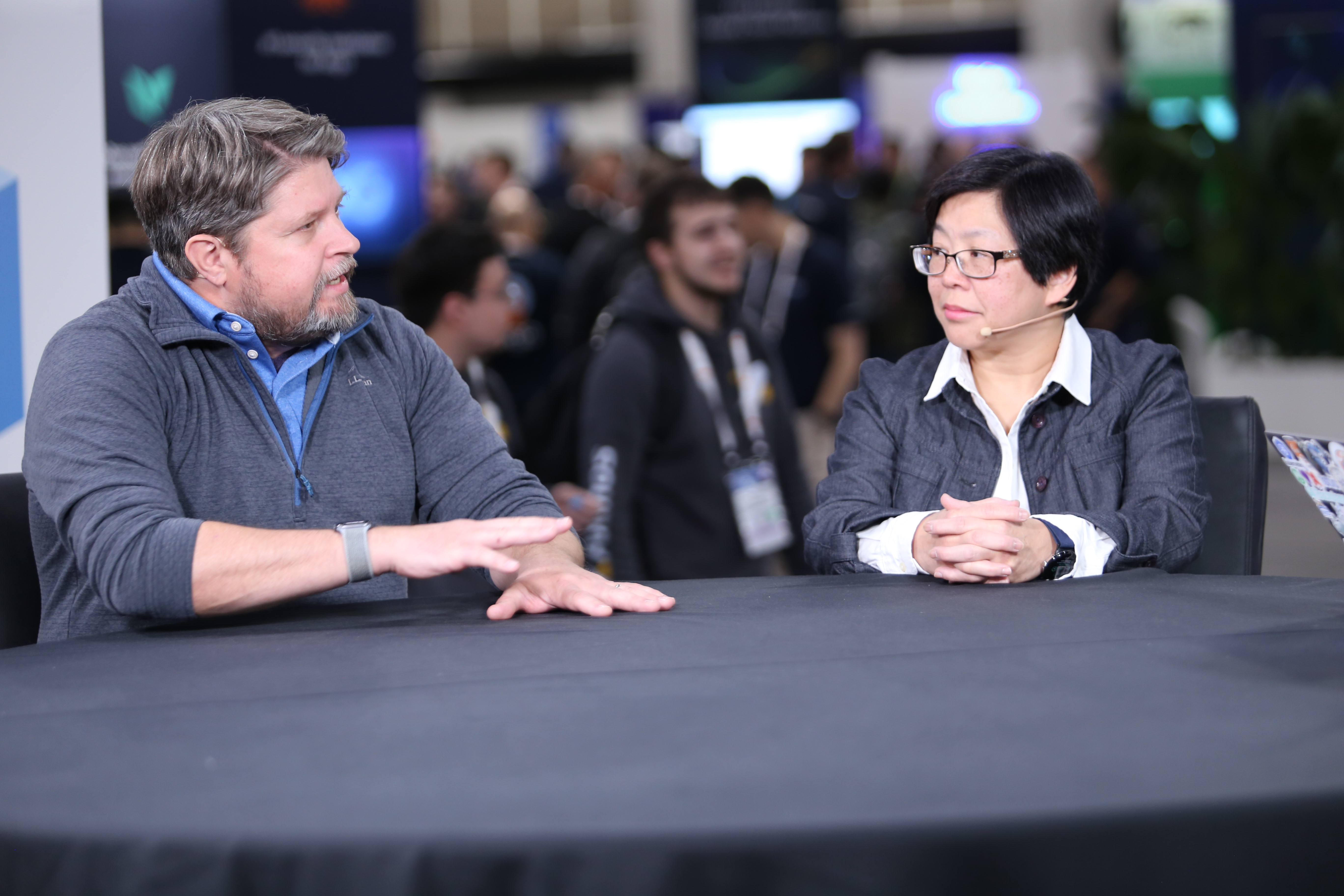 Mike Barrett, VP of hybrid cloud platforms at Red Hat, and Ju Lim, senior manager of OpenShift product management at Red Hat, talk about the new OpenShift Virtualization platform at KubeCon 2024.