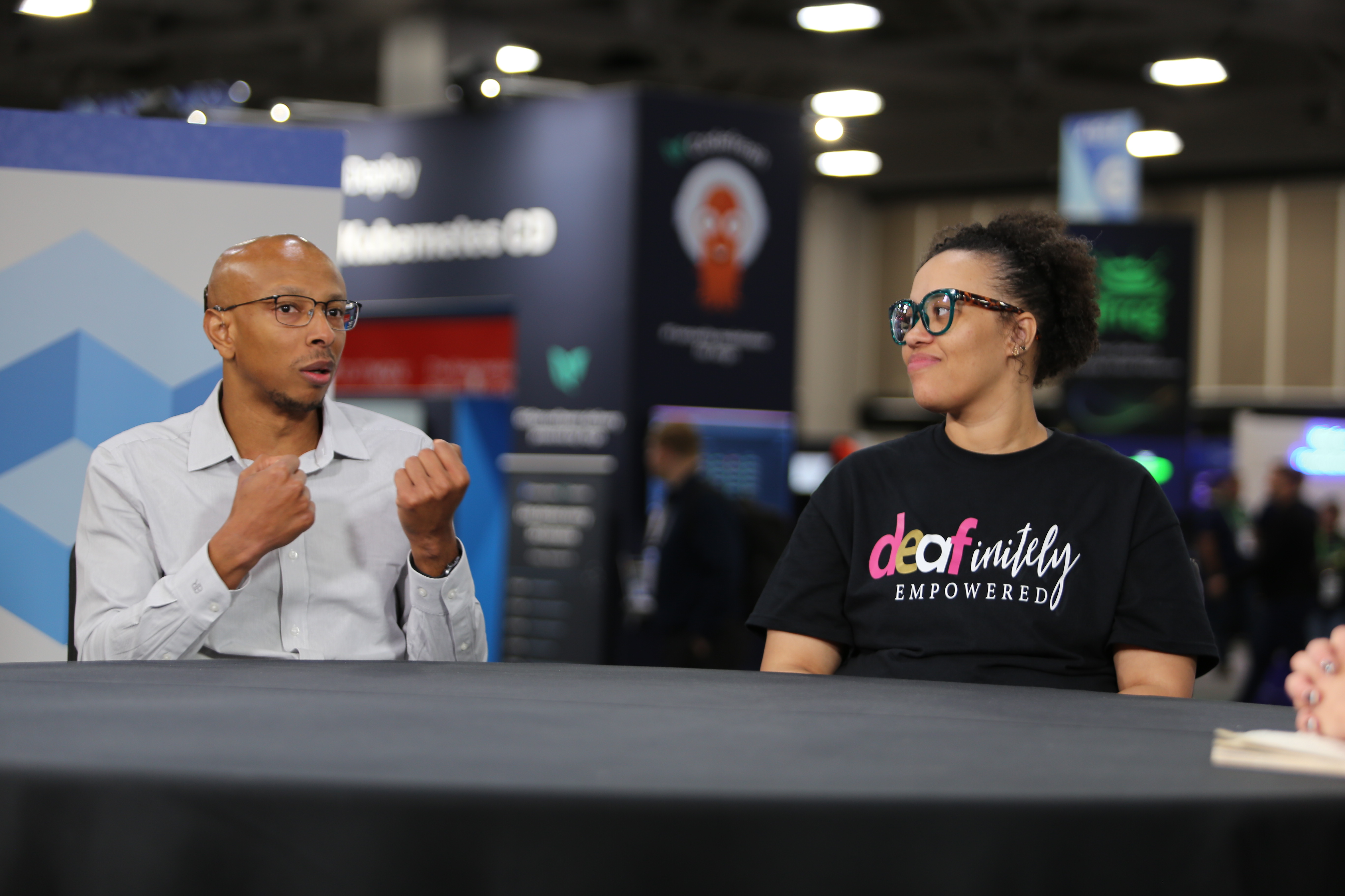 Travis Johnson, Level 3 engineer at Convo Communications LLC, Destiny OConnor, co-chair of the Deaf and Hard of Hearing Working Group and tech evangelist at Deaf Kids Code, discussed cloud-native accessibility during KubeCon and CloudNativeCon NA.