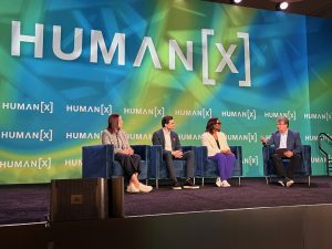 Kara Sprague, HackerOne, Dean Sysman, Axonius, Nia Castelly, Google, John Furrier, theCUBE discussed the human element in cybersecurity at HumanX.