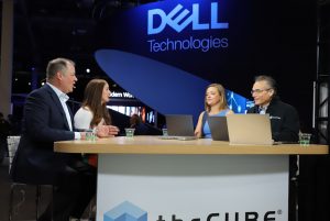 Grant Duke and Lisa Schaub discussing agentic AI with theCUBE