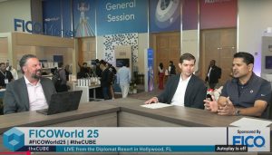 Justin Tintzman, manager at LexisNexis, and Nikhil Behl, president of software at FICO, spoke with theCUBE about FICO Marketplace during FICOWorld25.