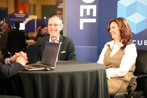 Peter Linder, head of thought leadership-North America at Ericsson, and Jenn Chase, chief marketing officer and executive vice president at SAS Institute, talk with theCUBE about tech solutions in sports during SAS Innovate 2025.