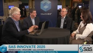 Peter Linder, head of thought leadership-North America at Ericsson, and Jenn Chase, chief marketing officer and executive vice president at SAS Institute, talk about tech solutions in sports – SAS Innovate 2025.