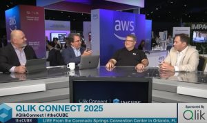 Charles Link, Dir. at Reworld, and Drew Clarke, EVP at Qlik, talk with theCUBE about reliable data during Qlik Connect 2025.