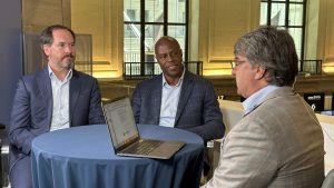 Jay Heglar, senior vice president of data platforms sales and engineering at Oracle Corp., and Jim Anderson, vice president of the North America partner ecosystem and channels at Google Cloud, talk with theCUBE about AI workloads during the Google Cloud Partner AI Series event – 2025.