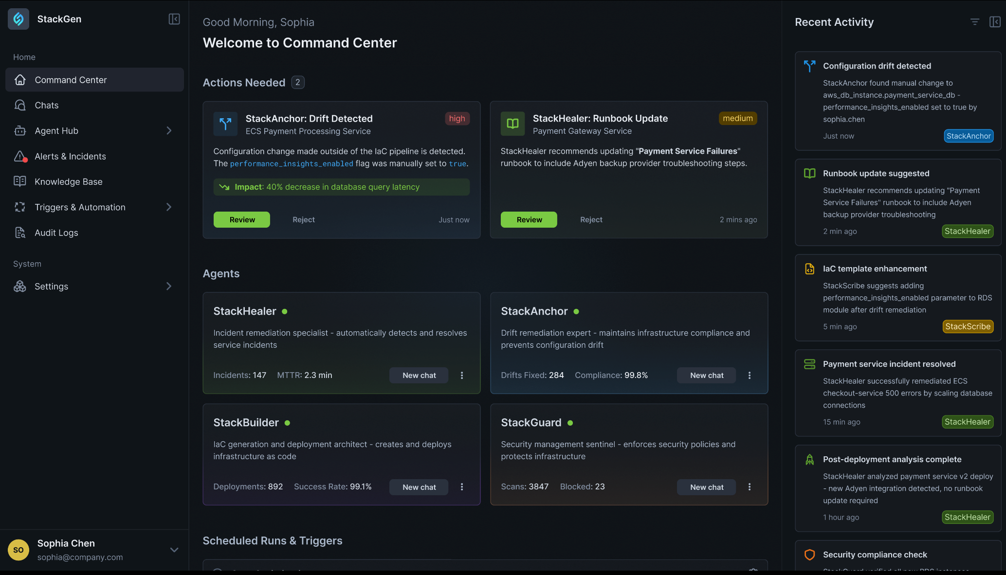 StackGen Command Center