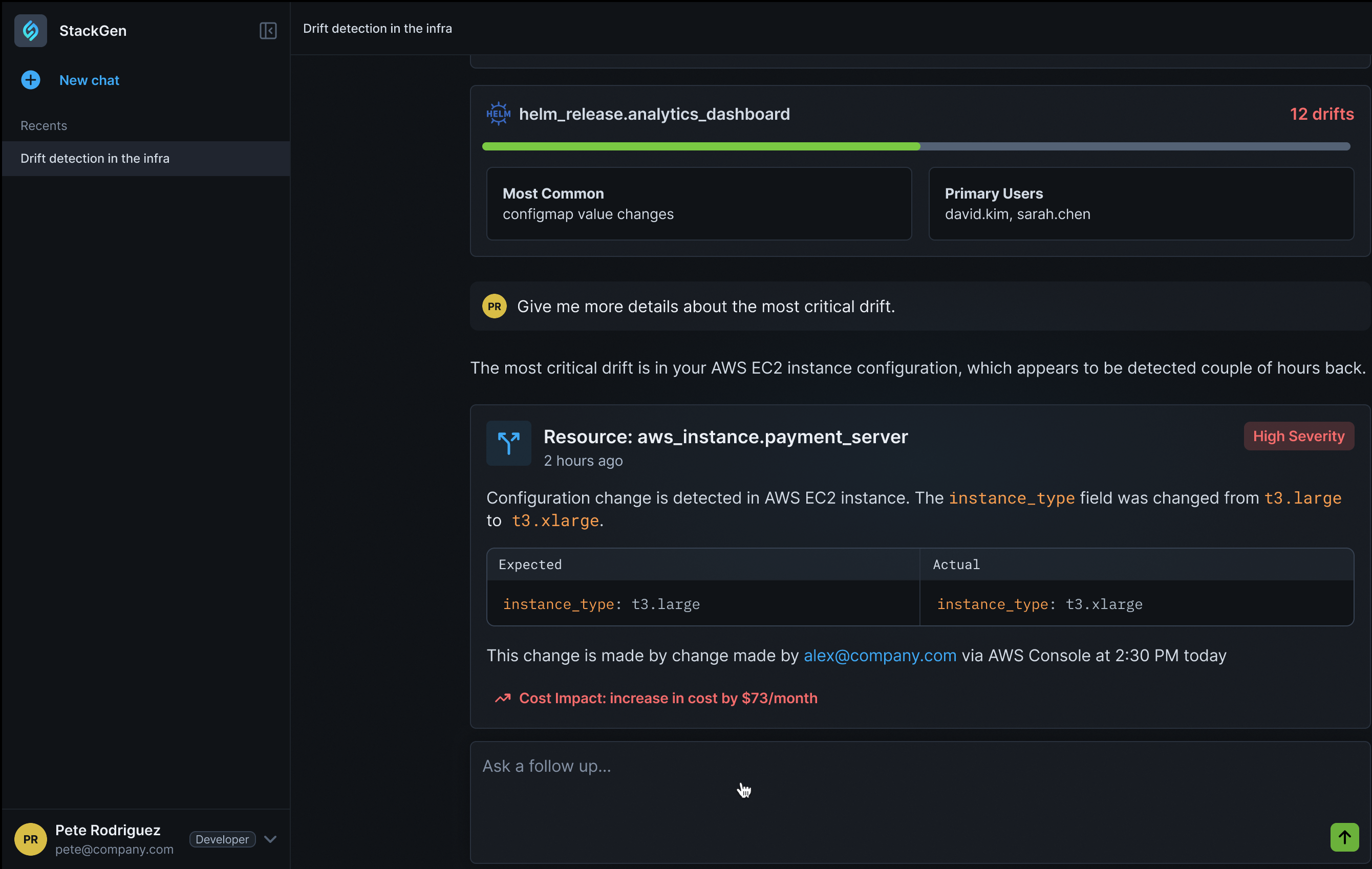 StackOptimizer Cost Impact