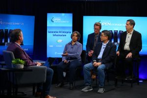 Wendell Wenjen, director at Supermicro, Kanchan Mirani, senior director at Nutanix, Keith Pijanowski, AI engineer at MinIO, and Gary Brown, technical product marketing at Intel, discuss the evolution of storage solutions for enterprise gen AI at Supermicro Open Storage Summit 2025.