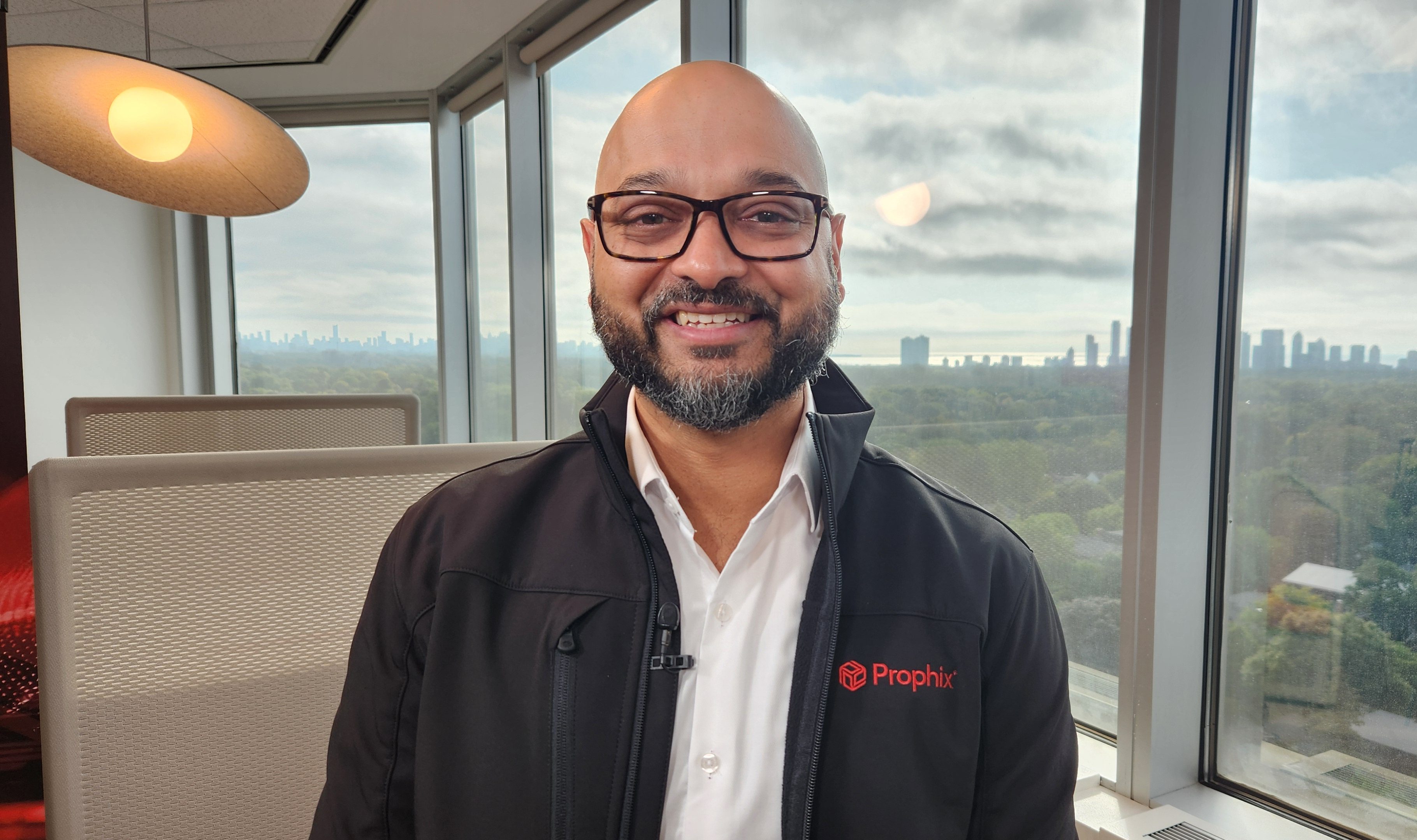 Alok Ajmera, president and chief executive officer of Prophix, discusses the company’s new line of autonomous finance products during the Future of “Finance. Revealed.” event.