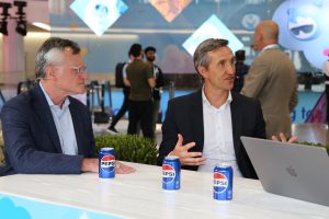 Dave Dohnalik, senior vice president of technology strategy and enterprise products at PepsiCo, and Johannes Evenblij Garza, senior vice president of global sales and marketing transformation at PepsiCo., talk with theCUBE about AI agents during Dreamforce 2025.