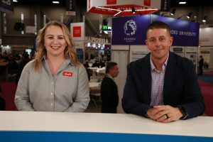 Amanda Bryant, global product application engineering manager at Danfoss Power Solutions discussed liquid cooling plumbing during SC25.