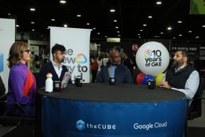Kelsey Hightower, Eddie Villalba and Akshay Ram of Google Cloud discuss GKE Inference with theCUBE at KubeCon + CloudNativeCon North America 2025