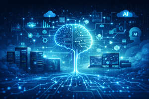 The image reflects the role of Dell’s gen AI fabrics in helping enterprises move from AI pilots to production.