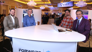 Ace Stryker, director of AI and ecosystem marketing at Solidigm, Eric Bermender, head of data infrastructure and platforms at Pixar Animations Studios, and Andy Pernsteiner, field CTO of Vast Data, talk to theCUBE about storage infrastructure and how it powers Pixar's increasingly-demanding animation outputs — Vast Forward 2026