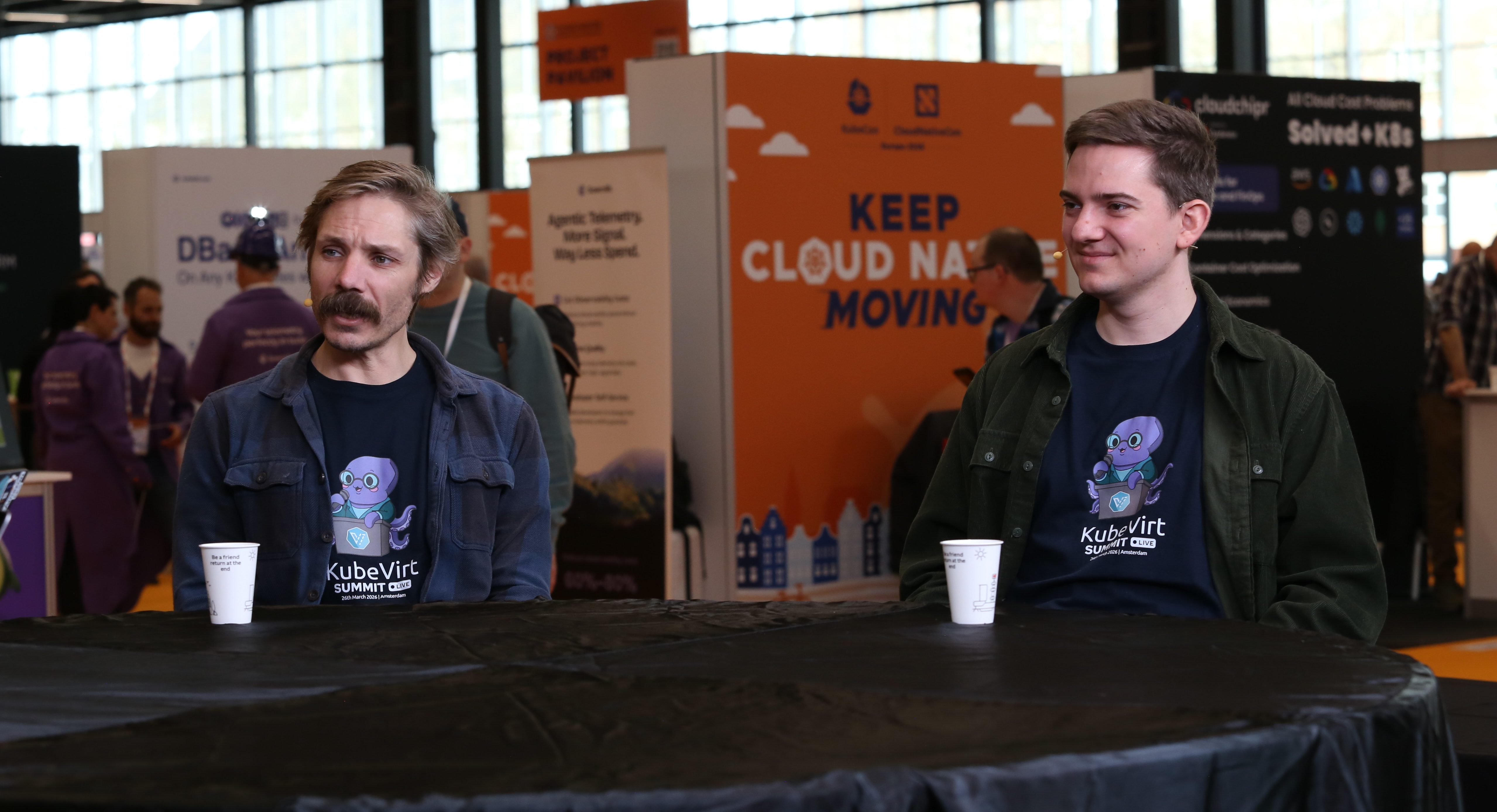 Andrew Burden, community facilitator and KubeVirt maintainer at Red Hat, and Ľuboslav Pivarč, principal software engineer and KubeVirt maintainer at Red Hat, talk to theCUBE about KubeVirt Kubernetes virtualization, community governance and the path to CNCF graduation, at KubeCon + CloudNativeCon EU 2026