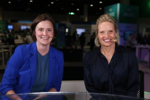 Ashleigh Chapman, founder and CEO of Engage Together, and Julie Kae, VP of sustainability and social impact and executive director of Qlik.org, talk to theCUBE about data-driven tools aiding in the fight against human trafficking. — Qlik Connect 2026