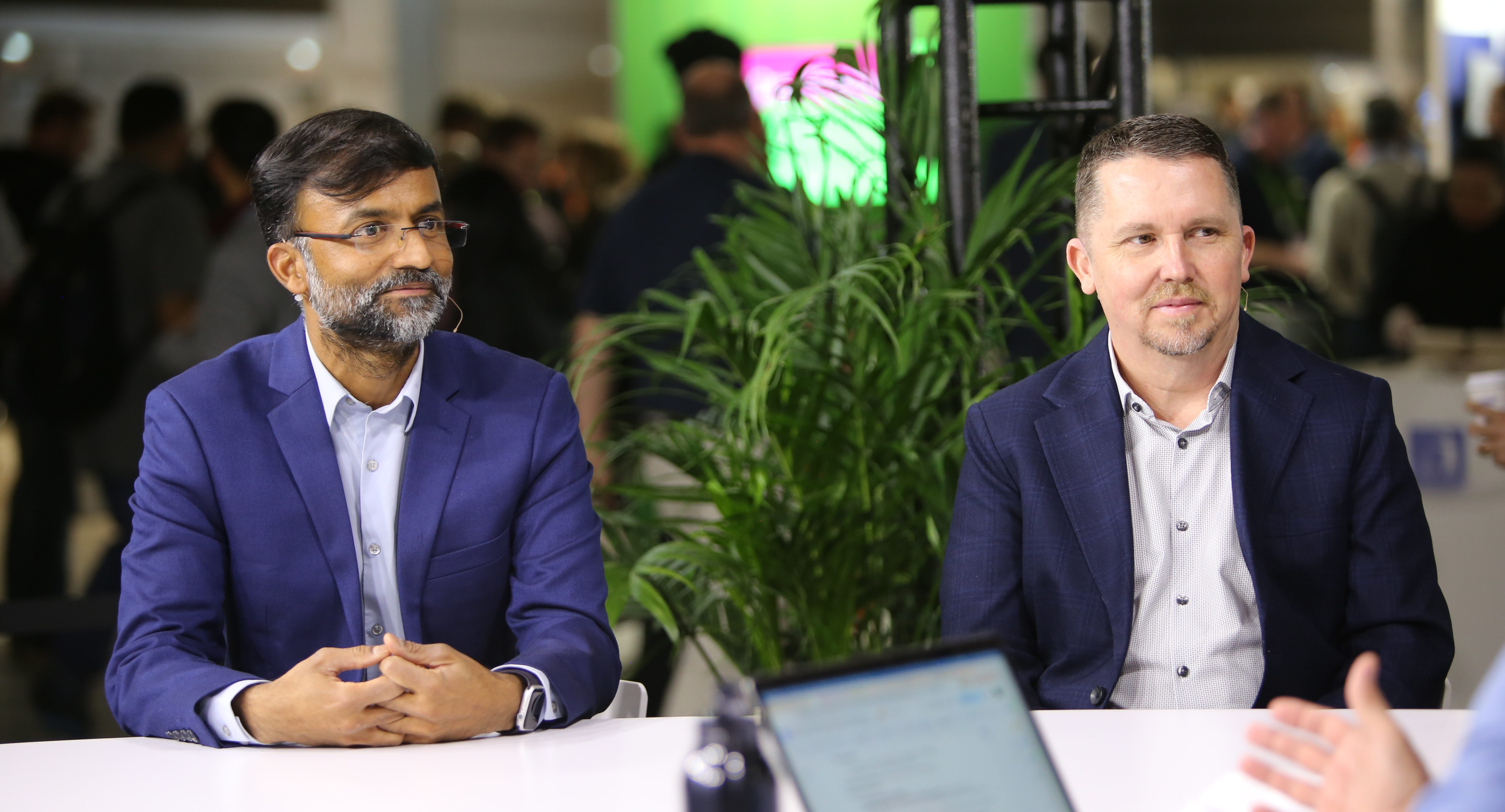 Deepak Goel, CTO of cloud native at Nutanix, and Ty Peavey, director of infrastructure services at Dartmouth College, talk to theCUBE about Dartmouth's VMware migration strategy. — Nutanix .NEXT 2026