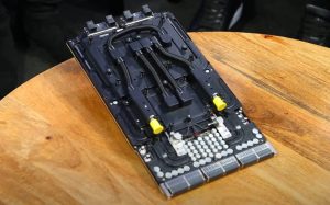 An example of the Nvidia Rubin Superchip was on display during the event.